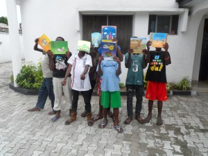 Posing with the books they read