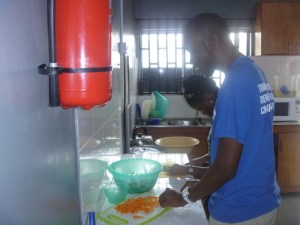 Victor and Yemi help out