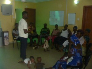 Ayo educates the local women