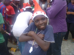 A child at Christmas