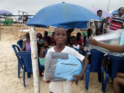 Mustapha loves his new bag